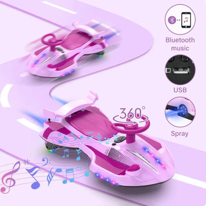 🐑 12V Kids Wiggle Car with Lights & Bluetooth