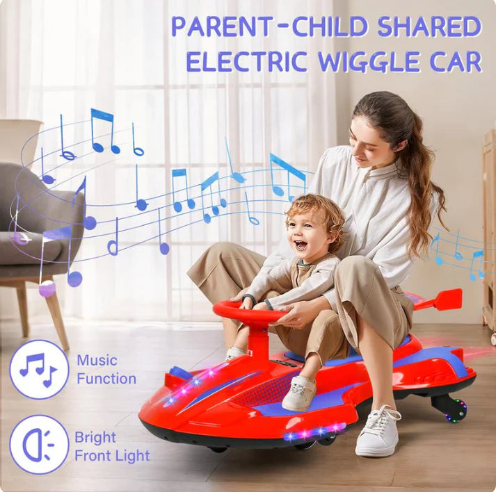 🐑 12V Kids Wiggle Car with Lights & Bluetooth