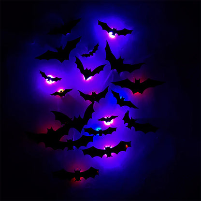Limited Edition:30PCS Halloween 3D Lighted Bats