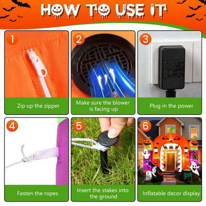 🐑 Giant Halloween Pumpkin Inflatable